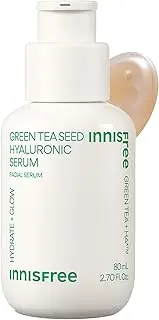 innisfree Green Tea Seed Hyaluronic Serum with Panthenol and Niacinamide, Korean Face Serum for Hydration and Glow (Packaging May Vary)