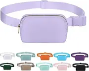 Lulu Bag for Women Men with Adjustable Strap，Fanny Pack Lemon Dupes are Everywhere, Waterproof Crossbody Fashion Waist Bag for Workout Hiking Running Travel, Purple, 2.4 x 8 x 5 inches, NO