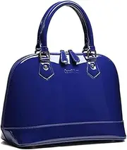 [Yan Show] Women's Satchel Purse Large Tote Lady Shoulder Bag Patent Leather Handbag Top Handle Shell Bag