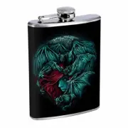 Bat Girl Dark Em1 Flask 8oz Stainless Steel Hip Drinking Whiskey