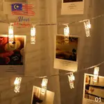 丸子精選LED STRING LIGHTS WITH CLIPS TO HANG PICTURES FOR DECORA