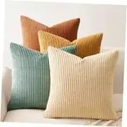 Decorative Throw Pillow Covers Cushion 18" x 18" (Pack of 4) Orange Teal