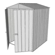 Build-a-Shed 1.5 x 1.5 x 2.3m Double Hinged Door Gable Shed - Zinc