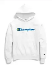 Champion LIFE Men's Reverse Weave Pullover White Hoodie