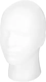 TOGEVAL Mannequin Head Model for Display Male Head Stand for Wigs Hats Scarves and Glasses Lightweight and Practical Design for Cosmetology and Styling Needs