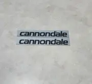 Cannondale 5x1" black /silver pre cut quality weather proof sticker 2pcs