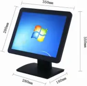 15" Capacitive Touch Screen POS LCD Monitor with Solid Aluminium Stand FOR POS