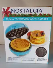 My Mini Snowman ⛄️ Waffle Maker Blue Limited Edition Design *NEW* Nostalgia