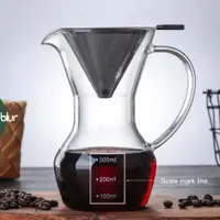 在飛比找蝦皮購物優惠-一個兩杯咖啡服務器 Chemex 滴濾器倒入帶過濾器 KT