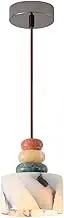 CJLWSLCO Simple Creative Chandelier Alabaster Marble Pendant Lamp Nordic Luxury Colorful Pendant Light Dimmable Ceiling Light Fixture for Living Room Bedroom Bedside Kids Room Alabaster Chandelier(War