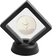 Actual Physical Ethereum Coin with Silver Plating Display Item Case and Box Collector's Set (Silver Ethereum Coin)