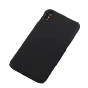 4Pcs Shockproof Solid Liquid Silicone Feel Tpu Case For Iphone Xs / X (Black)