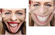 2 Pack Funny Masks Washable & Reusable Funny Face Mask for Women Men