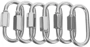 Hohopeti 6pcs Metal Link Connectors Stainless Steel Construction Locking Quick Connectors for Chain Joining