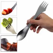3 in 1 Titanium Fork Spoon Spork Cutlery Utensil Combo Kitchen Outdoor Picn