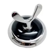 AMEROCK Polished Chrome Black Bathroom Robe Towel Wall Hook Hardware Accessories