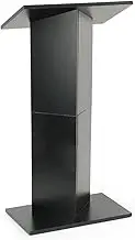 Wooden Podium Stand for Conferences and Speeches Portable and Detachable Vertical Lectern Floor Stand with Reception Desk