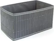 Réunionweihe Bamboo Storage Box, Grey, 26 x 15 x 13.5 cm