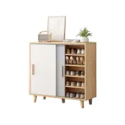 Foret Shoe Cabinet Rack Organiser Sideboard Hallway Storage 10 Shelf 80cm Grey