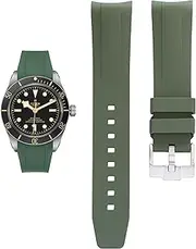 [BARAK WATCHES] 20mm FKM Rubber Band For Tudor Black Bay 58 Watches, Replacement Curved End Rubber Straps For Tudor Watches