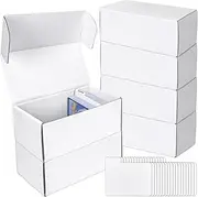 VOKOY 6 Set Trading Card Storage Boxes with Dividers, 400 Count Collection Card Storage Case Corrugated Cardboard Baseball Cards Storage Box for Sport Cards Storage Collection,7.5In