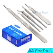 5 Different Style Scalpel Handle #3 + 100 Sterile Surgical Blades #11