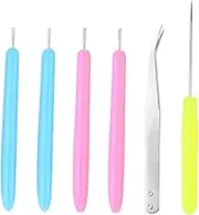 6Pcs Paper Quilling Tools Includes Quilling Needle Pen Slotted Tools for Home DIY Art Craft Projects Lightweight Design for Easy Use