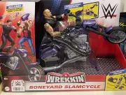 WWE Wrekkin' Boneyard Slamcycle Undertaker Motorcycle Figure Mattel New
