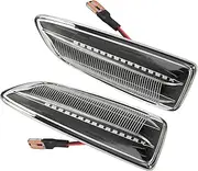 X AUTOHAUX Pair Car Exterior LED Side Marker Turn Signal Lights Yellow Light 13491089 13491088 for Buick for Opel Clear