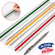 30cm 12.6'' 1:100~1:500 Metric Tool AU STOCK Triangular Scale Ruler Engineer