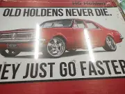 Holden HG Red Sedan Metal Sign