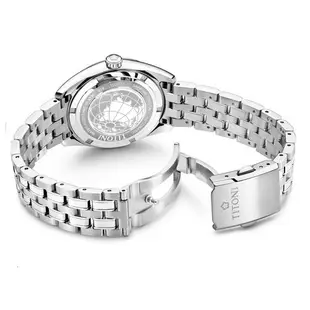 TITONI瑞士梅花錶 宇宙系列女錶 (818 S-652)-珍珠母貝錶盤/不鏽鋼鍊帶/33.5mm