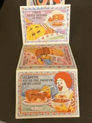 McDonald’s Valentine’s Day Card Vintage Scratch And Sniff Rare Item Unperforated