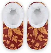 [Caihoyu] Kids Girls Boys Closed Back House Slippers Fuzzy Fleece Anti-Skid Sole Fuzzy Soft House Shoes Home Indoor