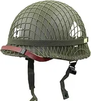 Perfect WW2 US Army M1 Green Helmet Replica with Net/Canvas Chin Strap DIY Painting
