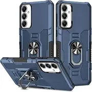 Compatible with Samsung Galaxy A25 5G Case,Magnetic Kickstand Shockproof Protective Cover,Compatible with Samsung Galaxy A25 5G SM-A256E Case 2 in 1 Phone Case Cover Blue