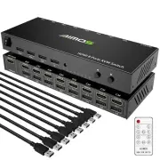 HDMI KVM Switch 8 in 1 Out Switch Share Monitor Mouse Keyboard HDMI Switcher 4K
