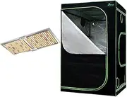 Grow Tent Light Kit 120x120x200CM 2200W LED Full Spectrum Indoor Gardening