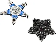 IWOWHERO 2 Pcs DIY Rhinestone Crystal Patches for Clothing Bags and Crafts Lightweight Decorative Applique for Fashionable Sewing Personalization