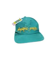 Vtg 1996 Atlanta Olympic Games SnapBack Hat Cap Green Gold Embroidered Logo NWT