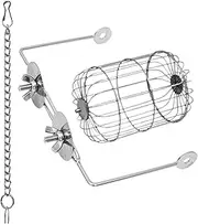 Raabbit Litter Box with Hay Feeder and Water, Raabbit Hay Feeder Bag Stainless Steel, Hamsters Hay Rack,Grass Feeding Dispenser Holder Rack Bowl for Small Pet Animal Chinchilla Hamster Cage