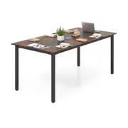 Costway 180cm Computer Desk 8-10 People Computer Table w/Cable Grommet Home Office Desk Conference Table