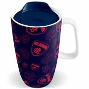 Melbourne Demons AFL Ceramic Travel Coffee Mug Cup With Handle