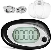 Kisangel 3D Pedometer for Walking - Step Counter with Clip and Lanyard, Accurate Pedometer Hiking Step Counter for Men Women Kids