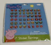 24 pairs Peppa Pig sticker earrings Set !New~
