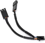 Ruimou 1pcs Computer PC PWM Fan Splitter Cable 4pin 1 Male to 2 Female (Cable Length 100mm) Compatible with Corsair RGB Fan Hub/Corsair Lighting Node Pro/Conmander pro core