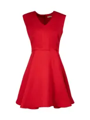 Red Textured Mini Dress