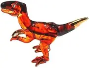 Handmade Mini Tyrannosaurus (T-Rex) Art Glass Blown Jurassic Dinosaur Figurine