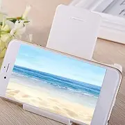 Tablet Stand Rectangle Shape Foldable Mount Holder Desk Adjustable Angle Portable Easy Use Universal Durable Home Office,White