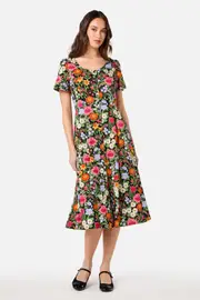 Floral Field Midi Dress